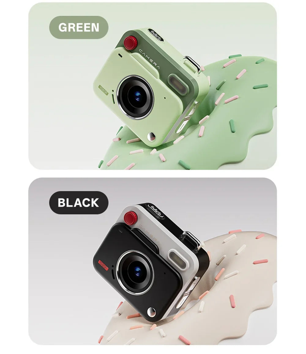 2025 New Thumb Pocket CCD Digital Camera HD Retro Mini Camera Portable Keychain Camera Outdoor Travel Photo Recorder Gift
