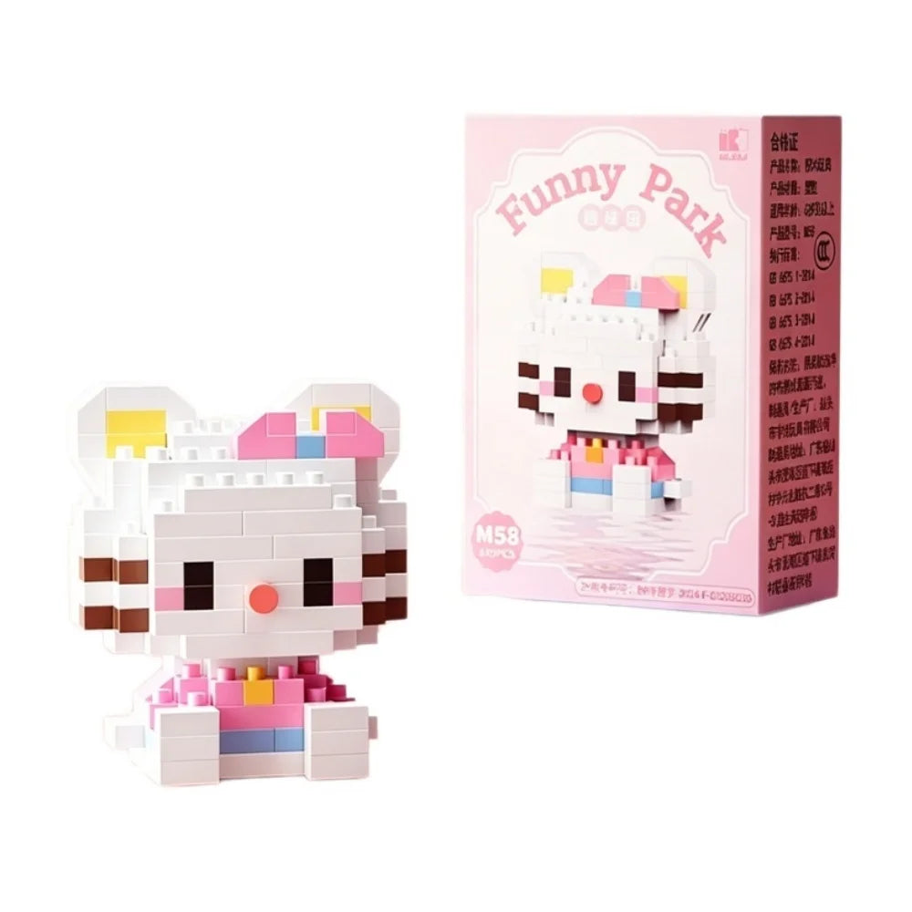99 style SANRIO Hello Kitty Building Blocks Cartoon Figures Kuromi Bricks My Melody Children's Assembly Toys Cinnamoroll Gift