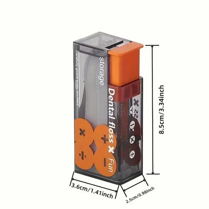 Automatic Dental Floss Storage Box Pop-Up Dental Floss Dispenser With 10Pcs Floss Dental Oral Hygiene Care Portable