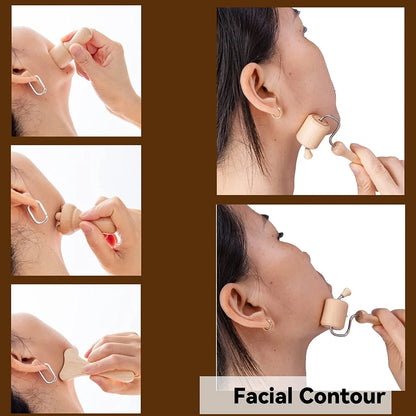 Wooden Massager for Face Wrinkle Remover Roller Facial Skin Scraping Lifting Maderoterapia Guasha Face Massager Beauty Health