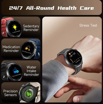 2026New Nursing Grade Health Smartwatches For Men Women Precision Detection Heart Rate Blood Fats Uric Acid ECG+PPG Smart Watch