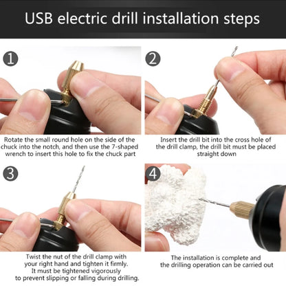 Handheld Mini Electric Drill USB DIY Tool for Epoxy Resin Jewelry Making Wood Craft Engraving Pen