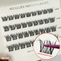 2‑5 Days Strong Hold Press On Cluster Lashes Wide Black Pre‑glued Band Self Adhesive Eyelashes NEW No Glue Need Lash Clusters