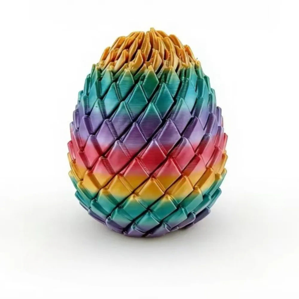 3D Printed 7.5/5.5CM Twisted Dragon Egg Toy Spiral Stress Relief Sensory Toy Christmas Birthday Party Gifts Multi-color Fidget
