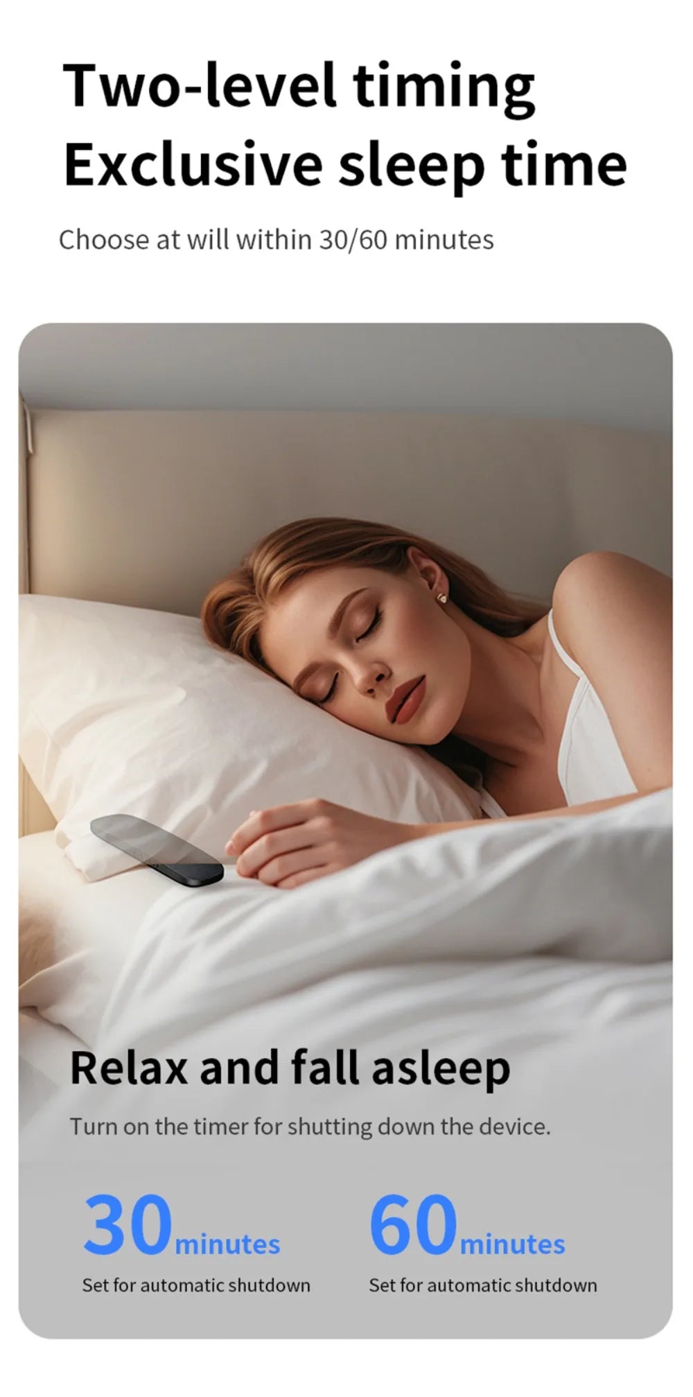 High Quality Bone Conduction Sleep Bluetooth Speaker White Noise Rechargeable Under-pillow Speaker Portable Ultrasonic Sleep Aid
