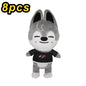 20cm 8pcs/Set Plush Toy Kawaii Skzoo Stray kids Plush Cartoon Stuffed Animal Doll Kawaii Companion Toys Room Decor Gift