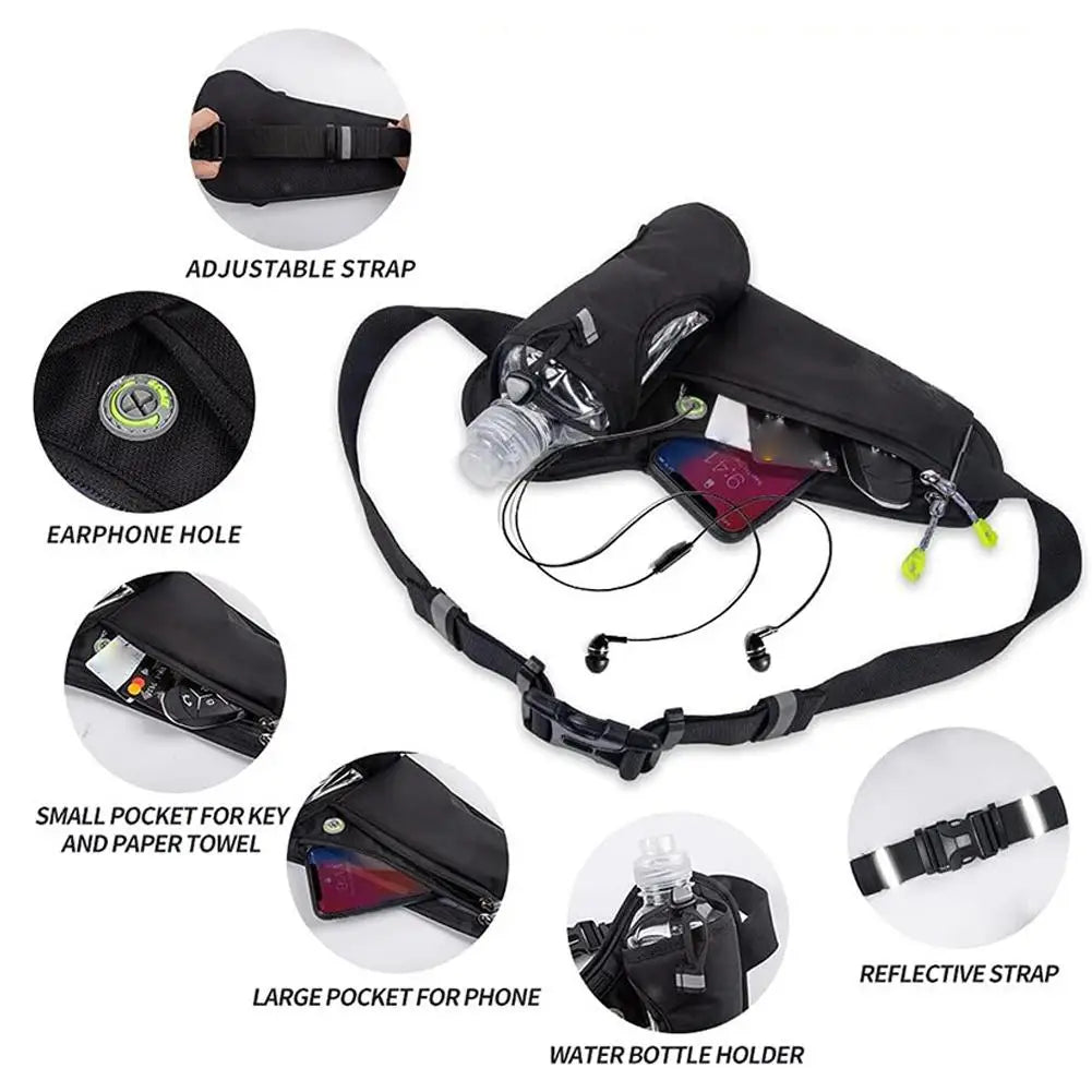Sport Water Bottle Holder Outdoor Camping Hiking Fitness Running Sports Packs For Men And Women Bicycle Cycling Belt Waist Bags