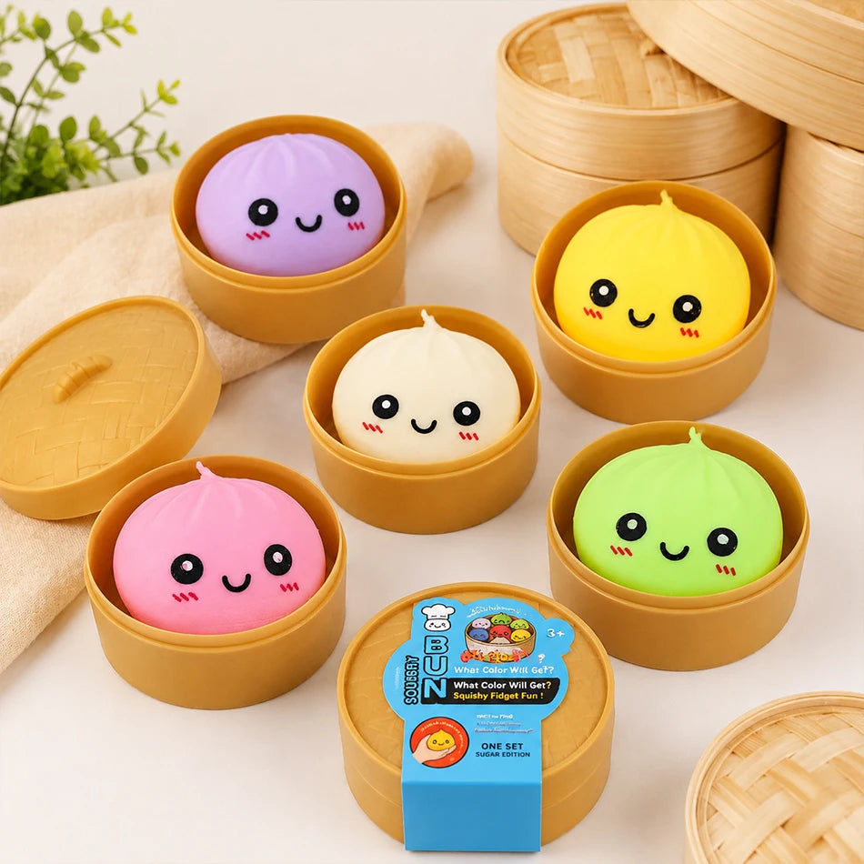 Rainbow Oversized Dumpling Squishies Soft Slow Rebound Sensory Squeeze Toy Relief Anxiety Fidget Stress Ball for ADHD Autism