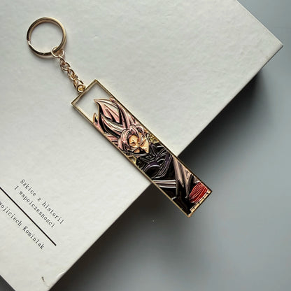 Anime Metal Hollow Out Keychains Bookmark Cute Jet Manga Fashion Bag Key Tag Jewelry Accessory Key Ring Holder Gift Anime
