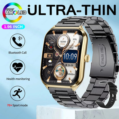 2026 New Ultra-thin Durable Women Smart Watch 1.96" Amoled Screen Sport Health Fitness Wireless Bluetooth Call Smartwatch