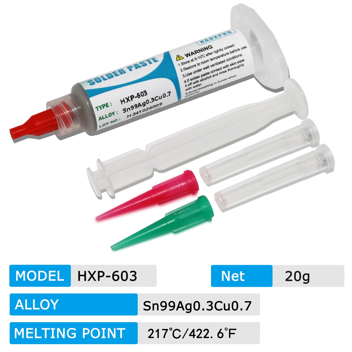 High Temperature Solder Paste Flux For Soldering Sn99Ag0.3Cu0.7  Smd Repair Tin Paste 217℃