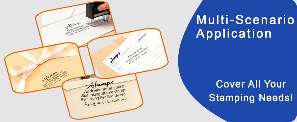 Custom Self-Inking Stamp DIY Rubber Stamp Kit Custom LOGO Personalized Self Inking Business Address Name Number Letter Printing