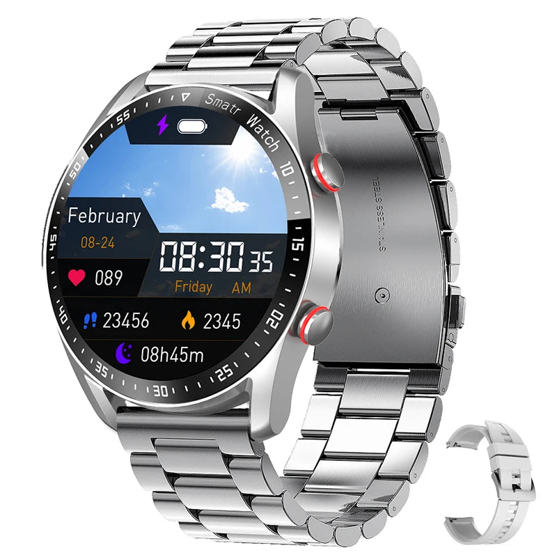 2026 NEW 1.5 inch Smart Watch Men Bluetooth Call Heart Rate ECG Health Fitness Sports Watch Waterproof Business Man Smartwatch