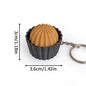 3D Printed Cappuccino Coffee Cup Keyrings Creative Clicker Button Dessert Keychains Office Stress Relief Keyboard Fidgets Gifts