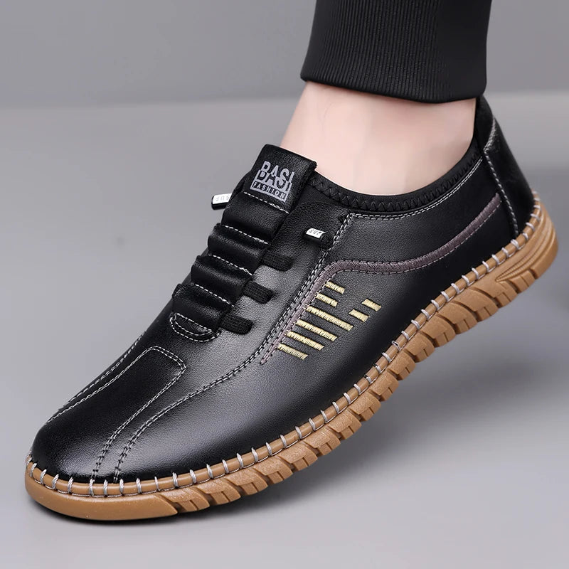 Men's Slip-on Loafers Fashion Comfortable Soft Sole Casual Shoes Breathable Anti-slip Outdoor Driving Men Shoes-WC2517