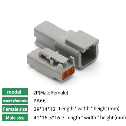 10/50/100 Sets Deutsch DTM/DT/DTP/DTF Automobile Connector Plug&Socket Male&Female Terminal DTM04-2/3/4/6/8/12 DTM06-2/3/4/6/8S