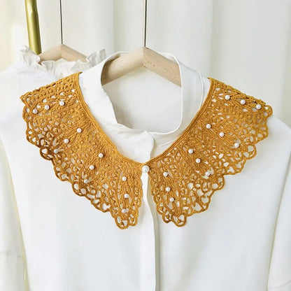 New Fashion Mini Cape Shawl Wrap Decoration Neck Ruff Detachable Lapel Half Shirt Lace Fabric Neckline Fake Collar