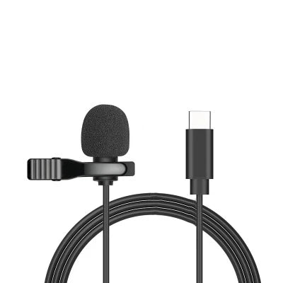 USB Mini Lavalier Microphone Type C Metal Clip Lapel Mic 3.5mm Condenser Microphone For PC Laptop Mobile Phone Conference Mike
