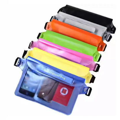 Swimming Waterproof Waist Bag Pack PVC Triple Sealed Beach Phone Case Outdoor Water Parties Watersports Drifting Diving Dry Bag