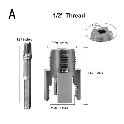 Pipe Threading Tool Kit, PVC & Metal Use, Electric Drill Compatible