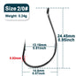 9KM Drop Shot Hook Bass Fishing Hooks 50-200pcs Black Nickel Wacky Hooks for Drop Shot Rig Wacky Rig Saltwater Freshwater