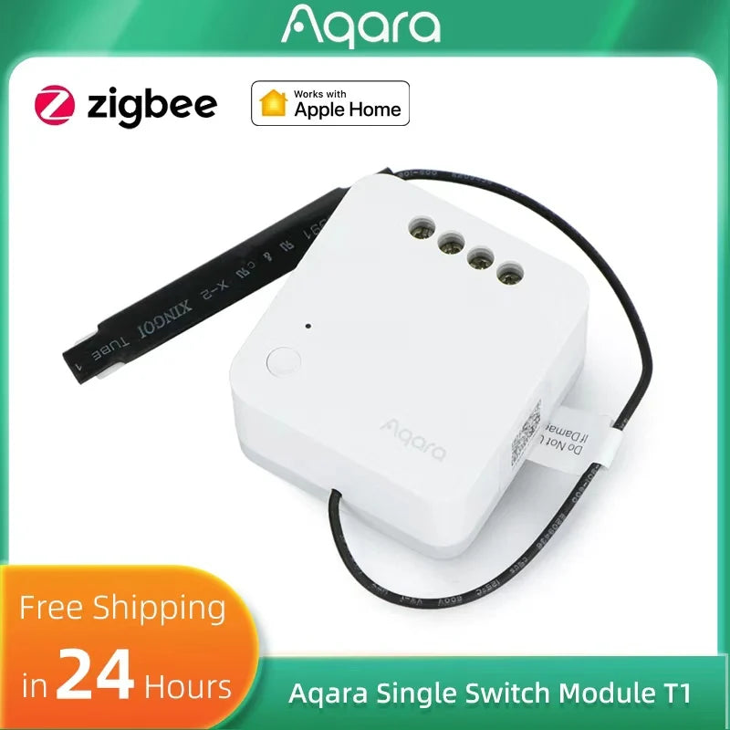Aqara Single Switch module T1 Zigbee 3.0 No Neutral Single Channel Relay Controller for Smart Home Timers Remote Control Homekit