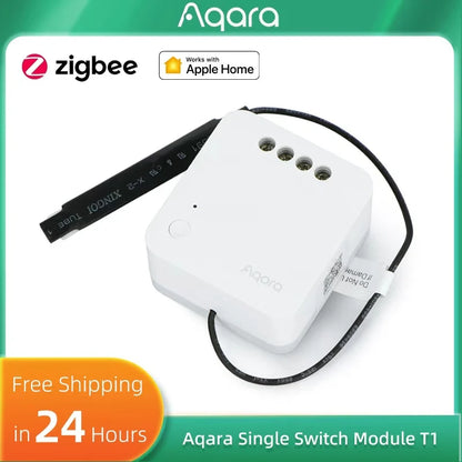 Aqara Single Switch module T1 Zigbee 3.0 No Neutral Single Channel Relay Controller for Smart Home Timers Remote Control Homekit