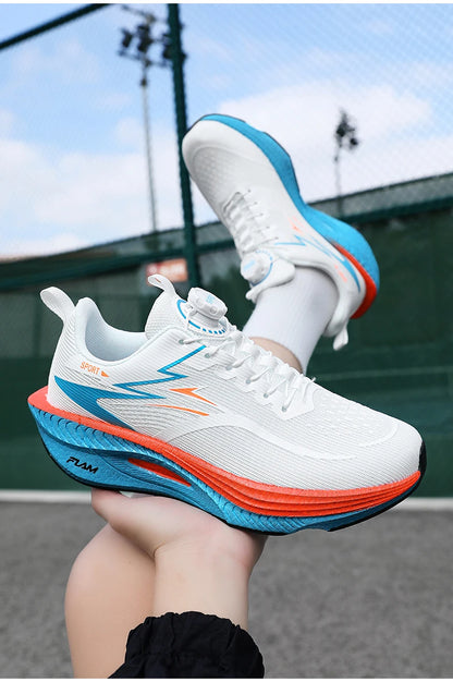 Men's breathable, non-slip, comfortable, shock-absorbing carbon plate running shoes, couple matching sports casual running shoes