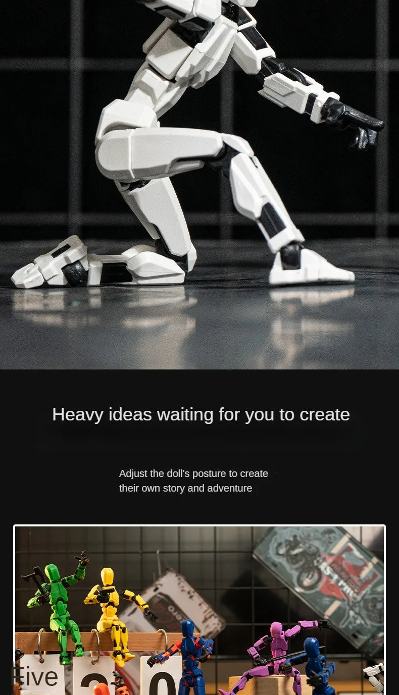 Multi-Jointed Movable Robot 3D Printed Mannequin Toy 13 Action Figure Full Body Movable Robot Toys Gifts For Children