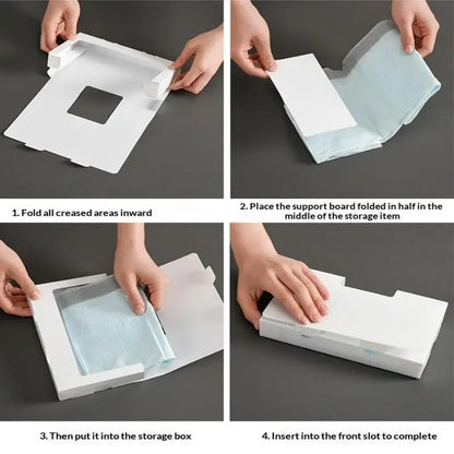 Kitchen Trash Bag Holder Large Capacity Plastic Bag Dispenser for Gloves and Garbage Bags Home Storage Container