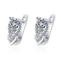 925 Sterling Silver Earrings Jewelry High Quality Retro Simple Pattern Purple White Zircon Earrings Hot Sale