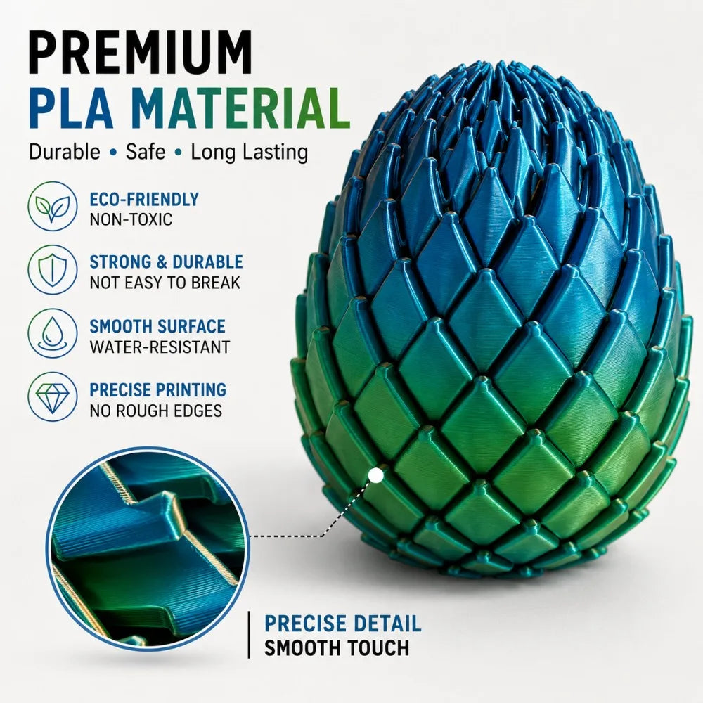 3D Printed 7.5/5.5CM Twisted Dragon Egg Toy Spiral Stress Relief Sensory Toy Christmas Birthday Party Gifts Multi-color Fidget