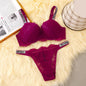 VS Bra and Panty Set Comfortable push up Shapewear Adjustable Padded Gathered Lace Lingerie Set Victoria's Secret Women's Sexy