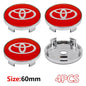 4Pcs 60mm For Car emblem Wheel hub Center Cap Badge covers sticker Decals Styling For Toyota Corolla RAV4 LEVIN Yaris C-HR Camry