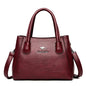 2 Pockets Solid Color Bucket Bag Leather Shoulder Bag for Women 2024 Luxury Handbags Women Bag Designer Elegant Lady Hand Bag