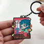 Chibi Maomao Sitting On The Windowsill Double Sided Enamel Keychain The Apothecary Diaries Key Ring Anime Fan Gift Pendant