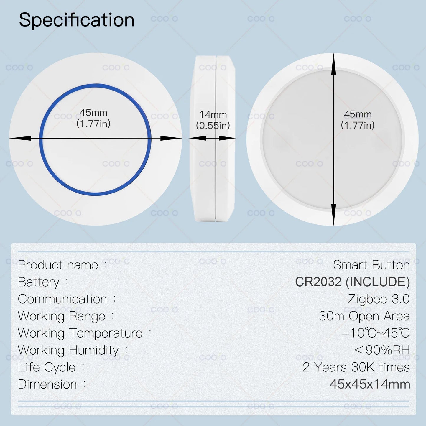 Ewelink Zigbee Smart Push Button Wireless Switch App Remote Control Automation Scenario Switch Work with Zigbee Gateway