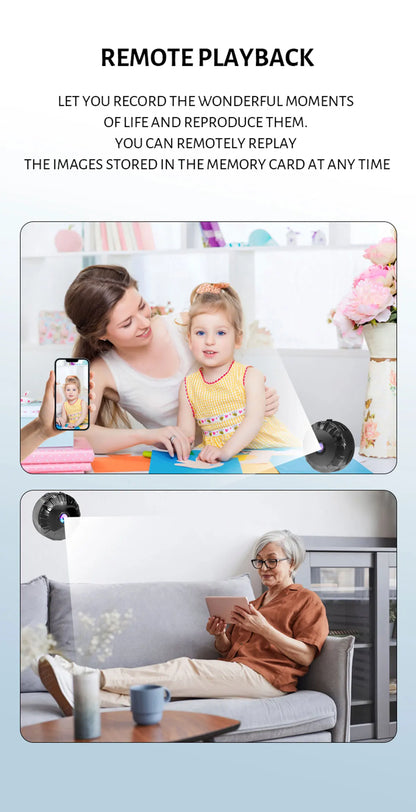 WiFi Mini Camera Security Protection Camera Smart Home Wireless Video Recorder Baby Monitoring Camera for Infants And Pets