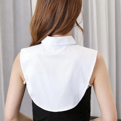 Women's Fashionable and Elegant Encrypted Chiffon Fake Collar Half Shirt Detachable Versatile Accessory Collar
