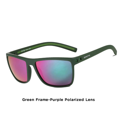ZENOTTIC Retro Polarized Sunglasses for Men Lightweight TR90 Frame UV400 Protection Square Sun Glasses Night Vision Goggles