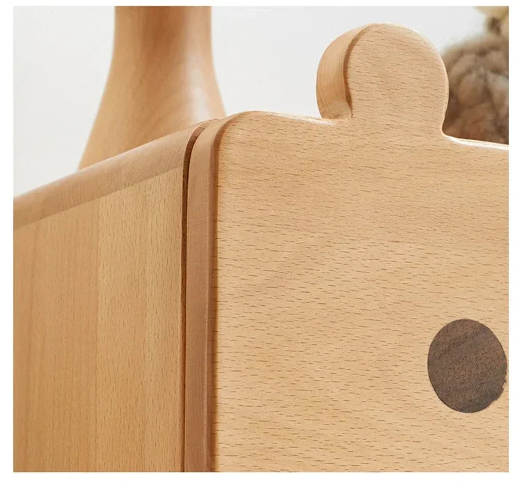 Solid Wood household Kindergarten Children's Bedside Table Apartment Dormitory Storage Cabinet Modern Kids Bedroom Nightstan