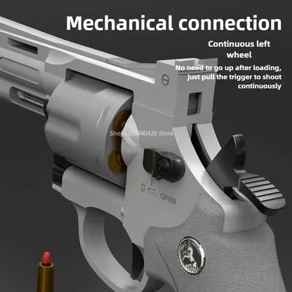 Revolver ZP5 357 Toy Gun Continuous Firing Launcher Pistol Soft Dart Bullet CS Outdoor Battle Game for Teenagers Adult Play