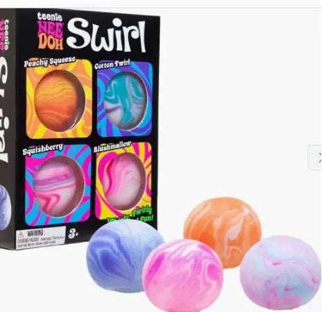 New 4-piece Swill NeeDoh Youth Pressure Ball Super Soft Plastic Sensory Toy Adult Office Stress Relief Toy Gifts