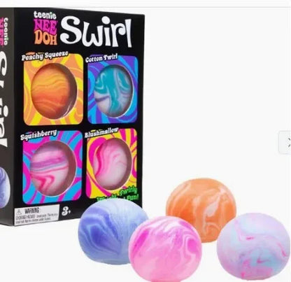 New 4-piece Swill NeeDoh Youth Pressure Ball Super Soft Plastic Sensory Toy Adult Office Stress Relief Toy Gifts