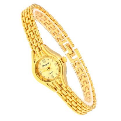 10pcs Women Bracelet Watch Golden Relojes Small Dial Quartz leisure Watch Popular Wristwatch Hour female ladies elegant watches
