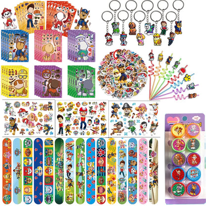 Paw Patrol Party Favors Slap Bracelet Stamps Keychains Gift Bag Stickers Birthday Party Decoration Christmas Stocking Fillers