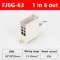 Breaker Junction Box 1 IN Mehrere-OUT FJ6G-63 Luft Schalter Terminal Block DZ47 Branch Terminal Universal Wire Connectors 4-16mm