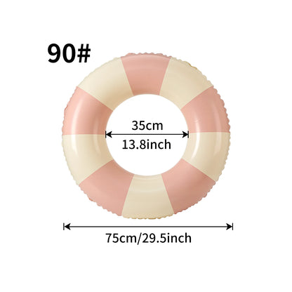 1PC Ins Style Macaron Inflatable Swimming Ring Adult Kids Thickened Pool Float Summer Pool Party Water Toy