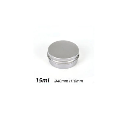 5ml-250ml Cosmetic Aluminum Cans Aluminum Boxes Silver Aluminum Tins Cans Screw Top Round Candle Spice Tins Cans Lid Containers
