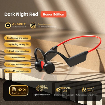 2026 Bone Conduction Headset Bluetooth 5.4 With Mic Waterproof Exercise Fitness Wireless Swimming Sports Headphone New